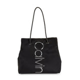  | Calvin Klein Mallory Nylon North/South Vertical BrandIng Tote In Black - H8JBE8XR | Handbags | Calvin Klein | OneHub