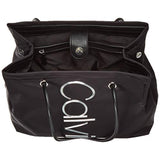  | Calvin Klein Mallory Nylon North/South Vertical BrandIng Tote In Black - H8JBE8XR | Handbags | Calvin Klein | OneHub