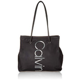  | Calvin Klein Mallory Nylon North/South Vertical BrandIng Tote In Black - H8JBE8XR | Handbags | Calvin Klein | OneHub