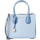  | Michael Kors Mercer Medium Pebbled Leather Accordion Crossbody Bag In Pale Blue - 30F8GM9M2T | Handbags | Michael Kors | OneHub