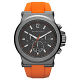  | Michael Kors Dylan Orange Rubber Strap Grey Dial Chronograph Quartz Watch for Gents - MK-8296 | Watches | Michael Kors | OneHub