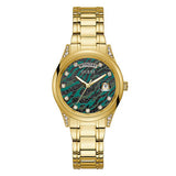  | Guess Aura Gold Stainless Steel Green & Black Dial Quartz Watch for Ladies - GW0047L3 | Watches | Guess | OneHub