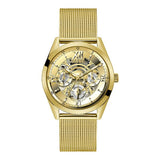  | Guess Tailor Gold Mesh Bracelet Gold Dial Quartz Watch for Gents - GW0368G2 | Watches | Guess | OneHub