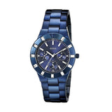 Guess Glisten Navy Blue Stainless Steel Navy Blue Dial Quartz Watch for Ladies - W0027L3