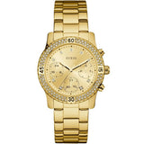  | Guess Confetti Gold Stainless Steel Gold Dial Chronograph Quartz Watch for Ladies - W0851L2 | Watches | Guess | OneHub