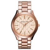  | Michael Kors Slim Runway Rose Gold Stainless Steel Rose Gold Dial Quartz Watch for Ladies - MK-3336 | Watches | Michael Kors | OneHub