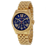  | Michael Kors Lexington Gold Stainless Steel Blue Dial Chronograph Quartz Watch for Ladies - MK-6206 | Watches | Michael Kors | OneHub