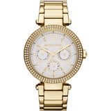  | Michael Kors Parker Gold Stainless Steel White Dial Chronograph Quartz Watch for Ladies - MK-5780 | Watches | Michael Kors | OneHub