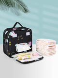 SHEIN Portable Diaper Bag For Baby, Waterproof Nappy Storage Bag, Shoulder Bag For Mom