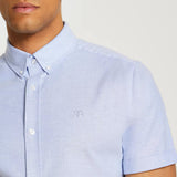 River Island Oxford Muscle Fit Short Sleeve Shirt