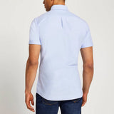 River Island Oxford Muscle Fit Short Sleeve Shirt