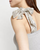  | River Island Silver Sequin Asymmetric Top | Top | River Island | OneHub