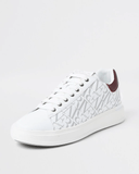 River Island Wedge Monogram Trainers