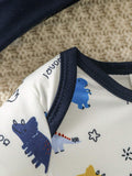  | SHEIN Baby Boys' Dinosaur Printed Romper And Solid Color Pants Set | Dress | Shein | OneHub