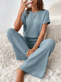  | SHEIN Essnce Solid Ribbed Knit Batwing Sleeve Jumpsuit | Jumpsuit | Shein | OneHub
