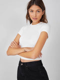  | SHEIN Basics Cap Sleeve Solid Crop Top | Top | Shein | OneHub