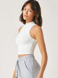  | Shein Basics Solid Crop Halter Top | Top | Shein | OneHub