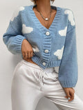  | Shein Clouds Pattern Drop Shoulder Cardigan | Sweater | Shein | OneHub