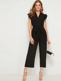  | Shein Layered Pleated Sleeve Belted Jumpsuit | Jumpsuit | Shein | OneHub