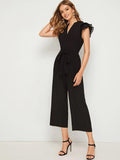  | Shein Layered Pleated Sleeve Belted Jumpsuit | Jumpsuit | Shein | OneHub