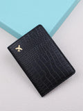 Shein Minimalist Croc Embossed Passport Case