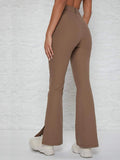 Shein Slit Hem Flare Leg Pants