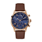  | Guess Porter Brown Leather Strap Blue Dial Chronograph Quartz Watch for Gents - GW0011G4 | Watches | Guess | OneHub