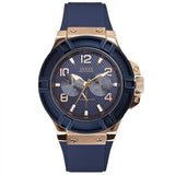  | Guess Rigor Blue Silicone Strap Blue Dial Quartz Watch for Gents - W0247G3 | Watches | Guess | OneHub