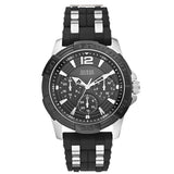  | Guess Oasis Black Silicone Strap Black Dial Quartz Watch for Gents - W0366G1 | Watches | Guess | OneHub