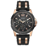  | Guess Oasis Black Silicone Strap Black Dial Quartz Watch for Gents - W0366G3 | Watches | Guess | OneHub