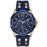  | Guess Oasis Blue Silicone Strap Blue Dial Quartz Watch for Gents - W0366G4 | Watches | Guess | OneHub