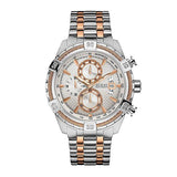  | Guess Two-tone Stainless Steel Silver Dial Chronograph Quartz Watch for Gents - W0522G4 | Watches | Guess | OneHub