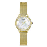  | Guess Chelsea Gold Mesh Bracelet Mother of pearl Dial Quartz Watch for Ladies - W0647L3 | Watches | Guess | OneHub