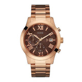  | Guess Atlas Gold Stainless Steel Brown Dial Chronograph Quartz Watch for Gents - W0668G1 | Watches | Guess | OneHub