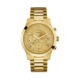  | Guess Atlas Gold Stainless Steel Gold Dial Chronograph Quartz Watch for Gents - W0668G4 | Watches | Guess | OneHub