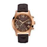  | Guess Atlas Brown Leather Strap Brown Dial Chronograph Quartz Watch for Gents - W0669G1 | Watches | Guess | OneHub