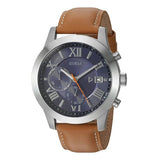  | Guess Atlas Brown Leather Strap Blue Dial Chronograph Quartz Watch for Gents - W0669G3 | Watches | Guess | OneHub