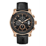  | Guess Pinnacle Black Leather Strap Black Dial Chronograph Quartz Watch for Gents - W0673G5 | Watches | Guess | OneHub