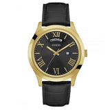  | Guess Metropolitan Black Leather Strap Black Dial Quartz Watch for Gents - W0792G4 | Watches | Guess | OneHub