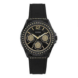  | Guess Starlight Black Silicone Strap Black Dial Quartz Watch for Ladies - W0846L1 | Watches | Guess | OneHub