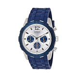  | Guess Caliber Blue Silicone Strap White Dial Chronograph Quartz Watch for Gents - W0864G6 | Watches | Guess | OneHub