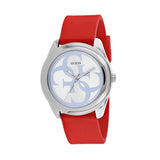  | Guess G-Twist Red Silicone Strap Silver Dial Quartz Watch for Ladies - W0911L9 | Watches | Guess | OneHub