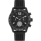  | Guess Fleet Black Silicone Strap Black Dial Chronograph Quartz Watch for Gents - W0971G1 | Watches | Guess | OneHub