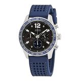  | Guess Fleet Blue Silicone Strap Black Dial Chronograph Quartz Watch for Gents - W0971G2 | Watches | Guess | OneHub