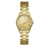  | Guess Greenwich Gold Stainless Steel Gold Dial Quartz Watch for Ladies - W0985L2 | Watches | Guess | OneHub