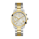  | Guess Solar Two-tone Stainless Steel Silver Dial Chronograph Quartz Watch for Ladies - W1070L8 | Watches | Guess | OneHub