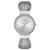  | Guess Chiffon Silver Stainless Steel Silver Dial Quartz Watch for Ladies - W1083L1 | Watches | Guess | OneHub