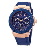 Guess Zena Blue Silicone Strap Blue Dial Quartz Watch for Ladies - W1094L2