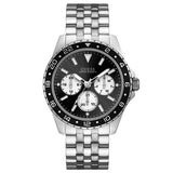  | Guess Odyssey Silver Stainless Steel Black Dial Quartz Watch for Gents - W1107G1 | Watches | Guess | OneHub