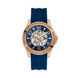  | Guess Elite Blue Silicone Strap Blue Dial Automatic Watch for Gents - W1178G3 | Watches | Guess | OneHub